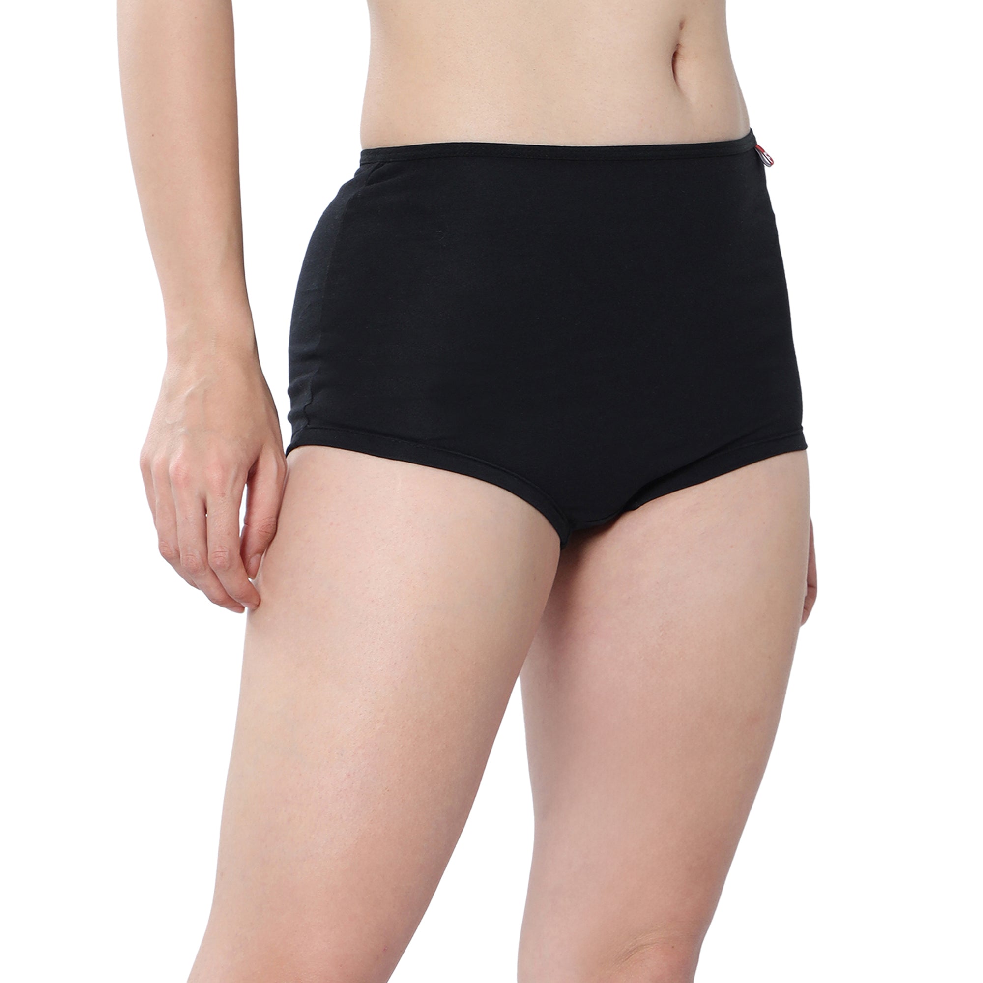 Women Black Midrise Comfort Boyshorts