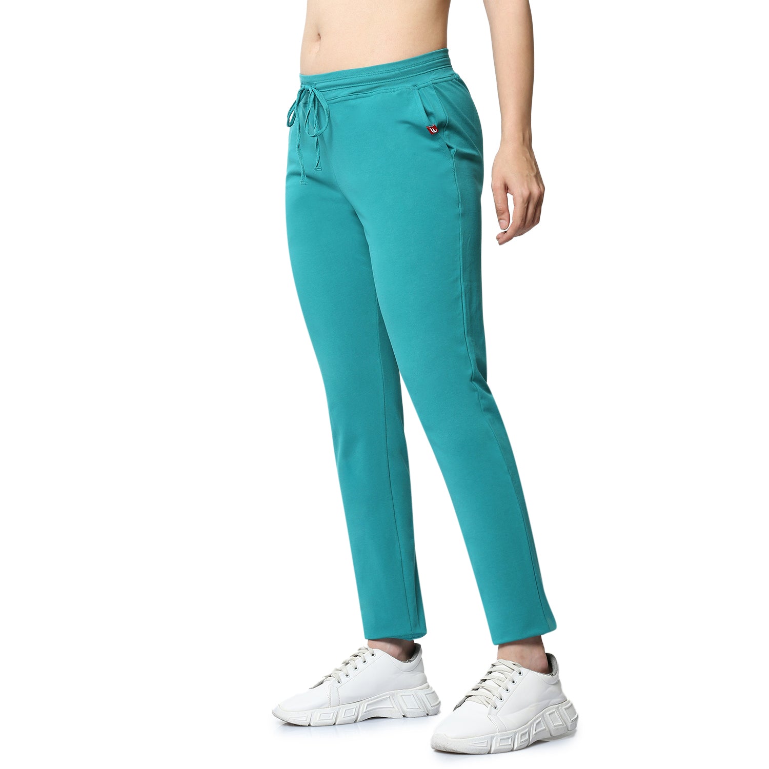 Women Green Ankle Length Track Pant