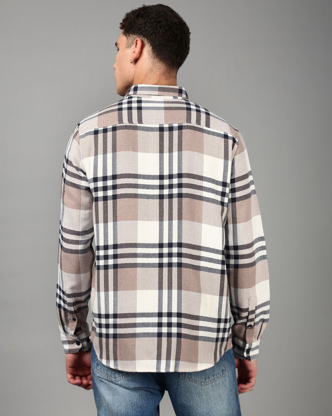 Men Beige Casual Shirt