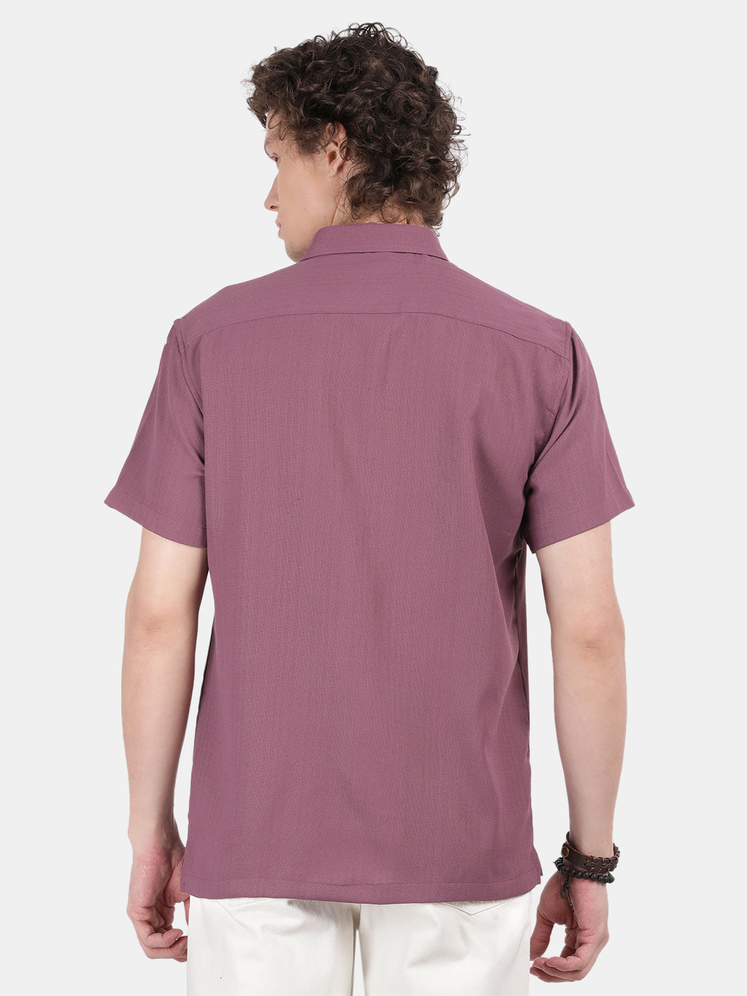 Men Purple Slim Fit Shirt