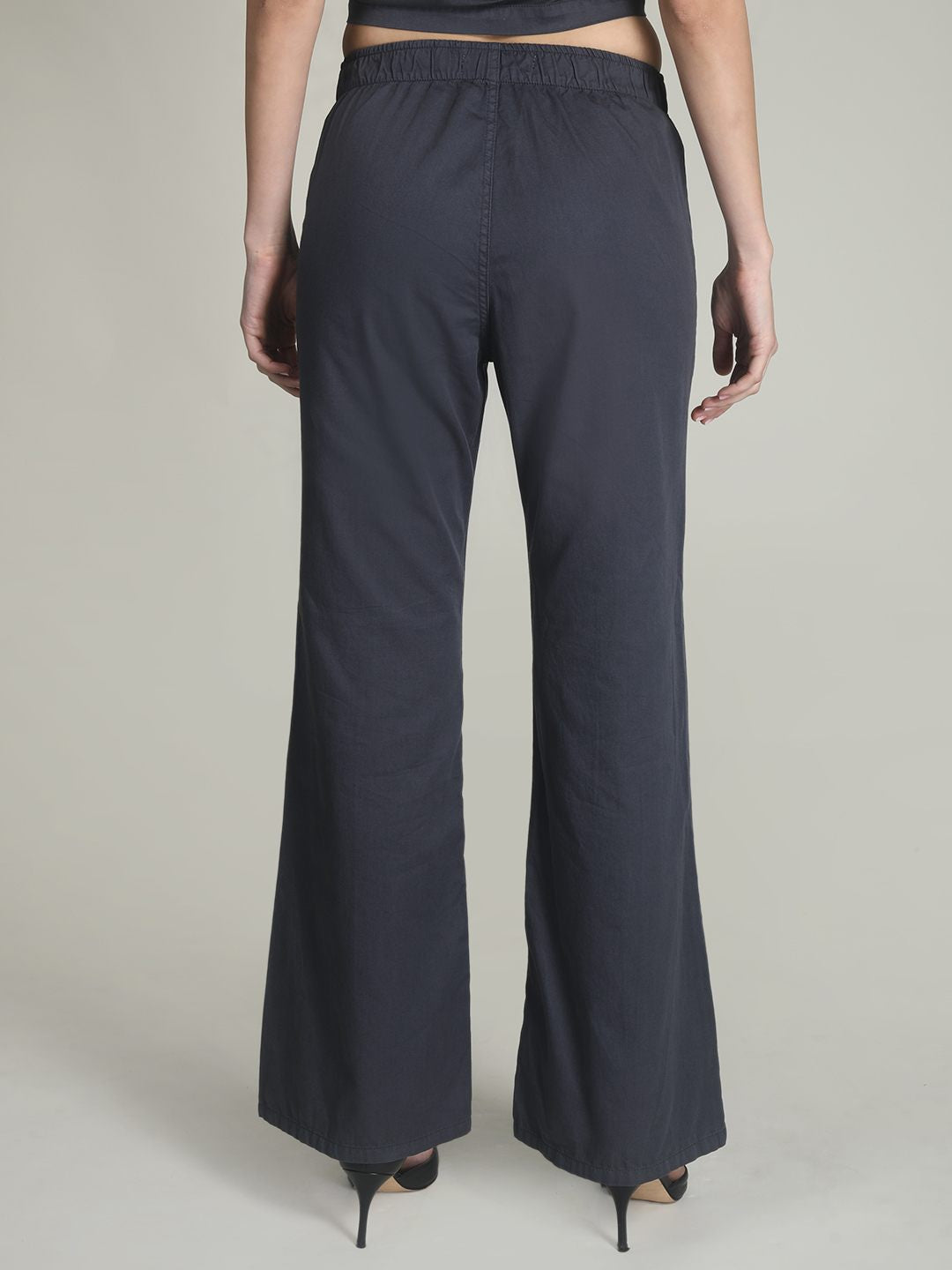 Women Classic Loose Fit High-Rise Trousers