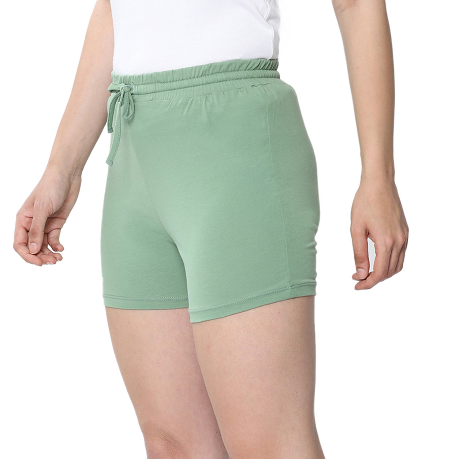 Women Green Hot Shorts