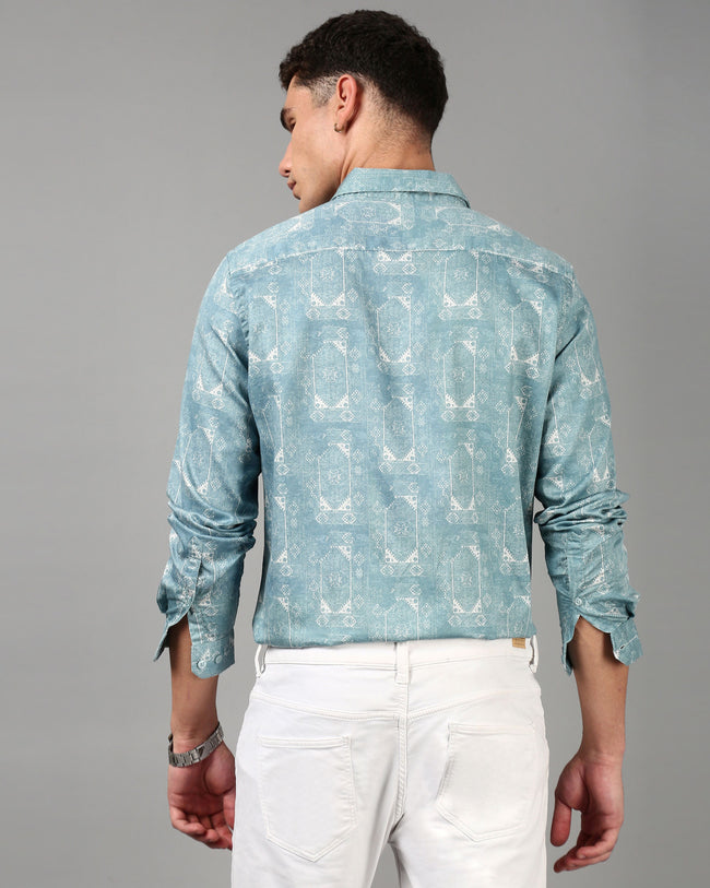 Men Blue Casual Shirt