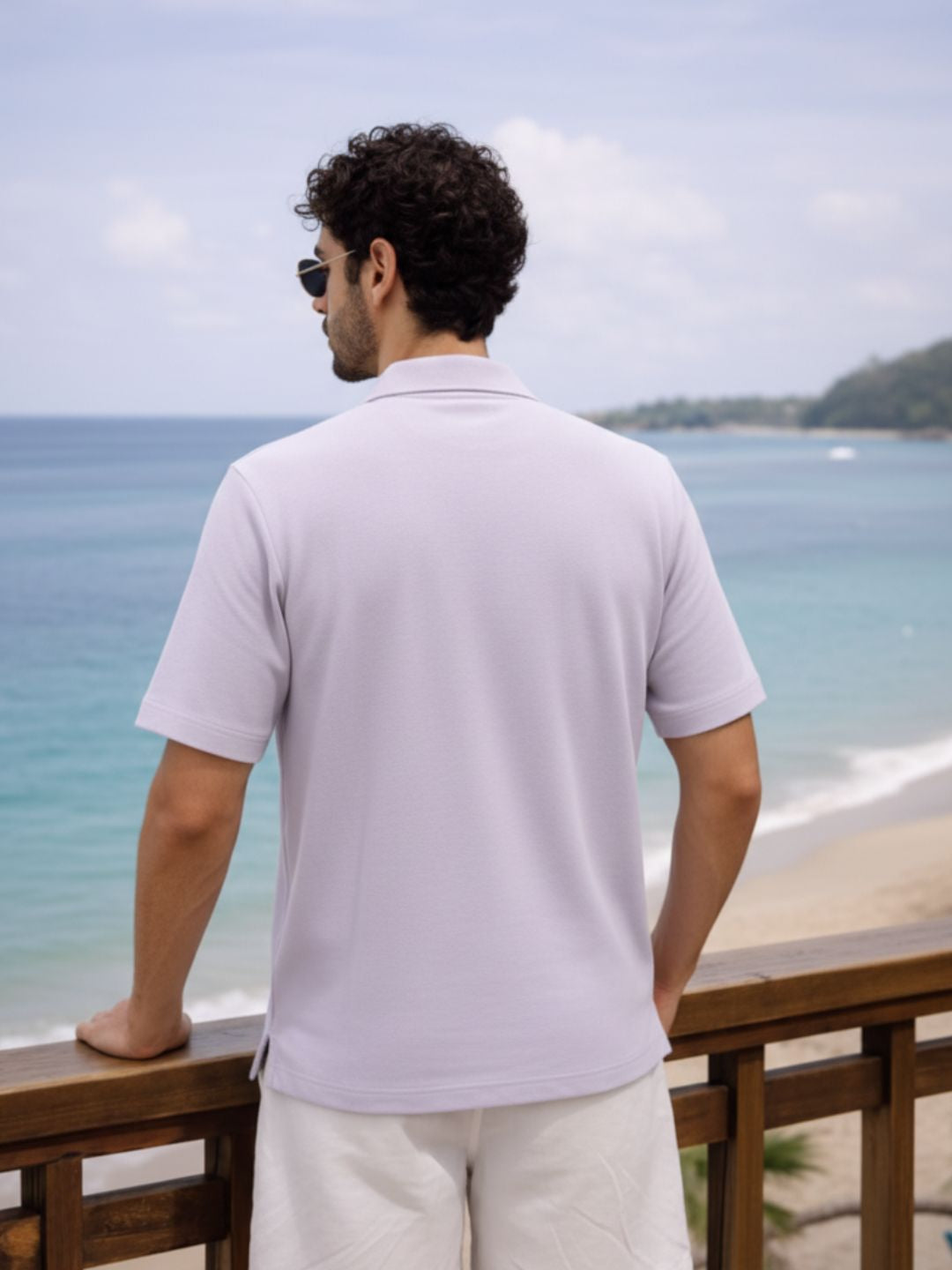Men Cotton Polo Collar T-Shirt