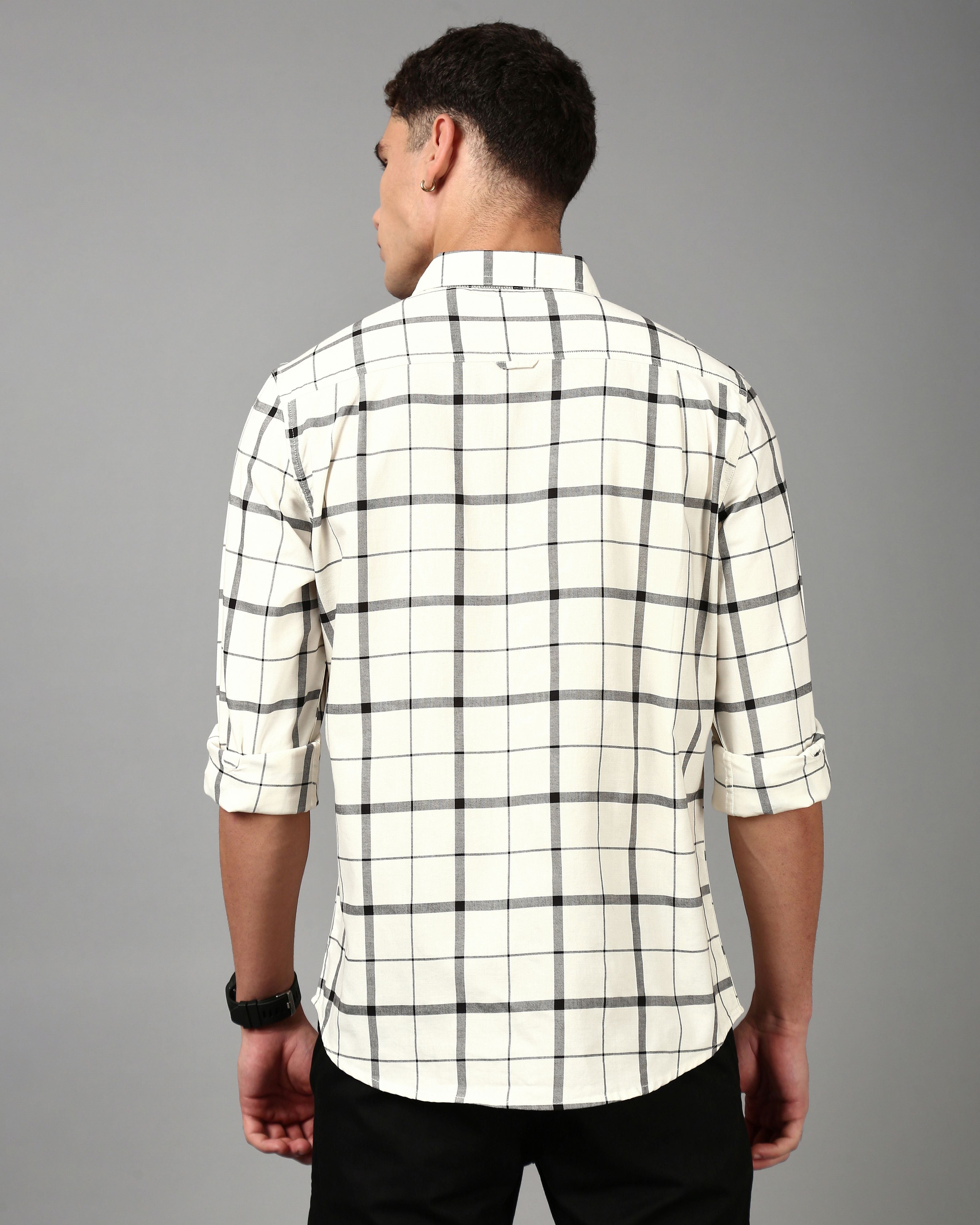 Men White Casual Shirt