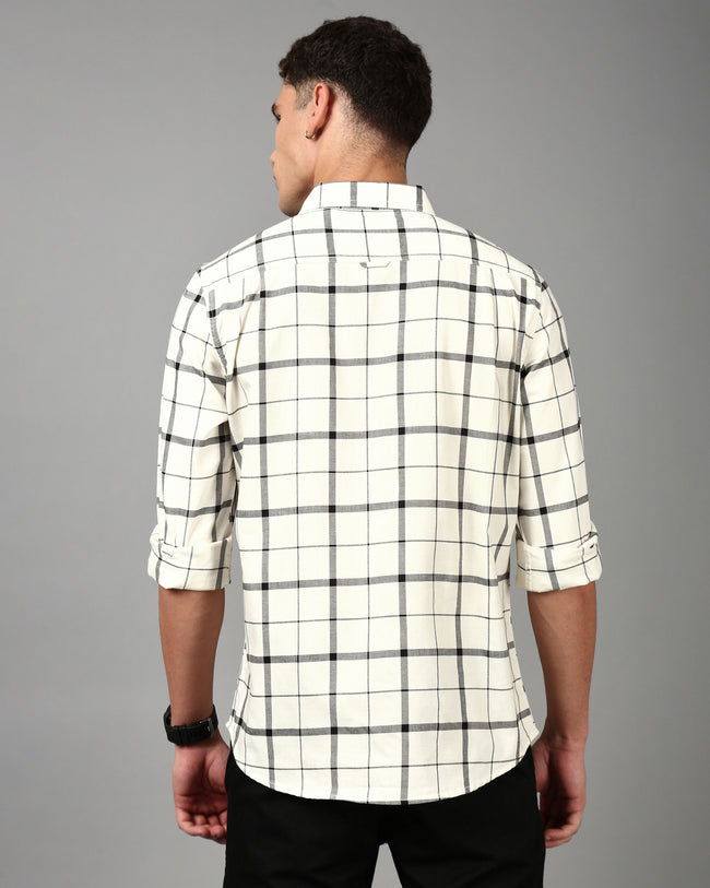 Men White Casual Shirt