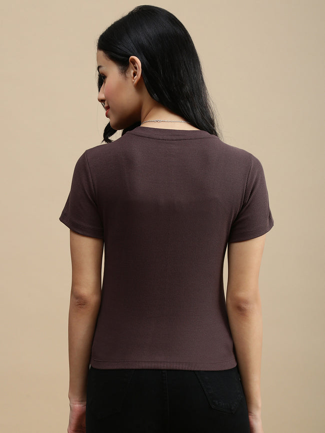 Women Brown Casual Top