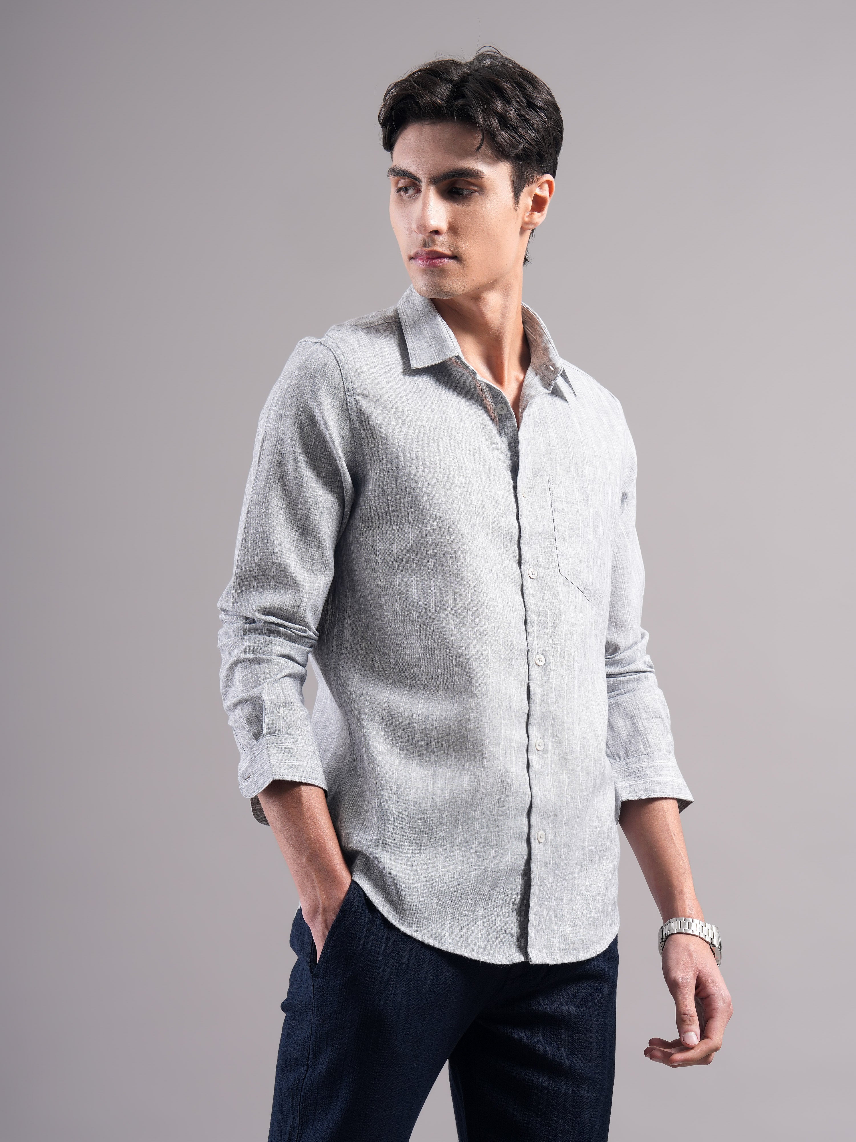 Men Polycotton Striped Shirts