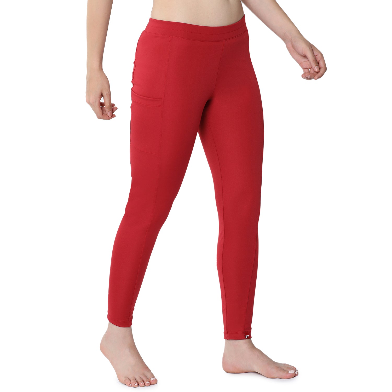 Women Maroon Ankle Length Yoga Pant
