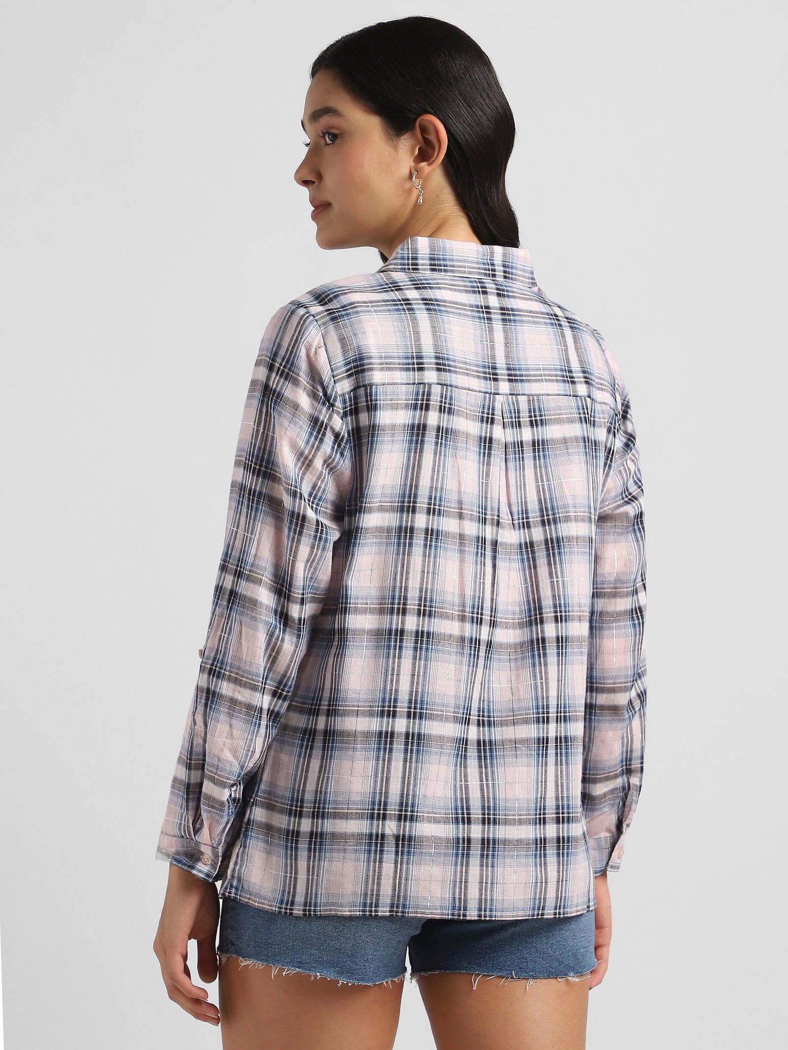Women Check shirt with pocket