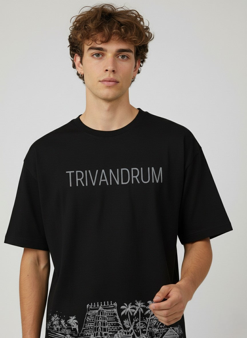 Men Printed Cotton Oversized T-Shirt