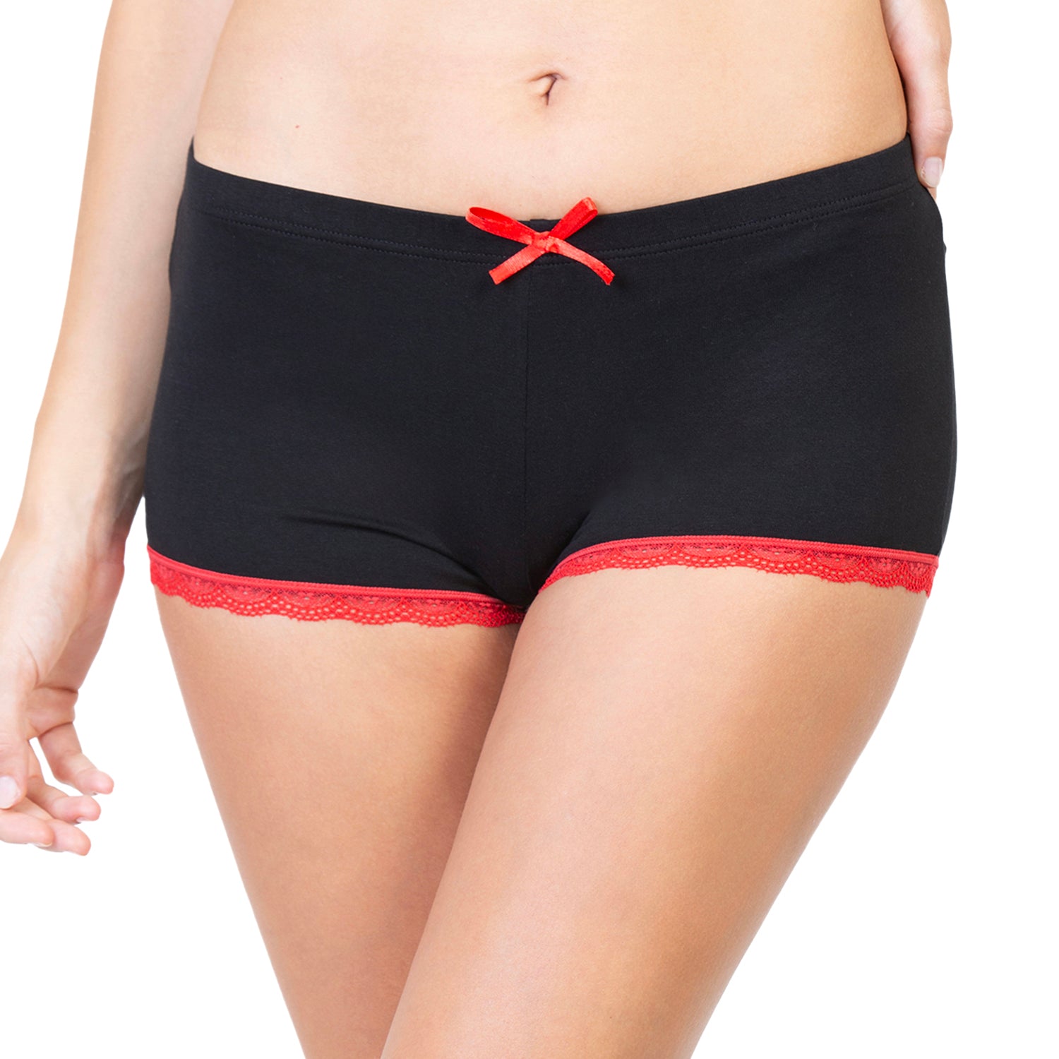 Women Black Dualtone Lace Micro Mini
