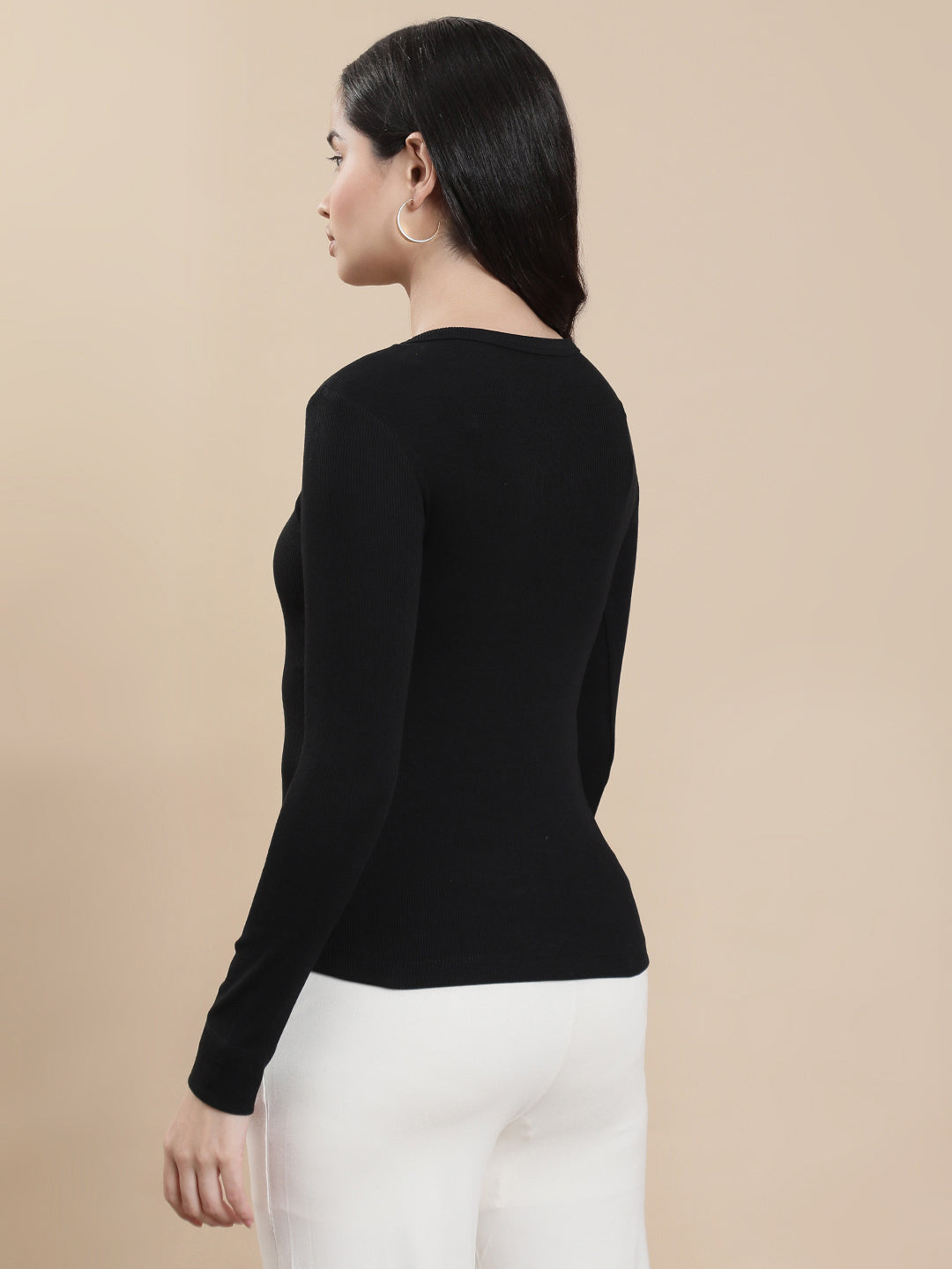 Women Black Casual Top