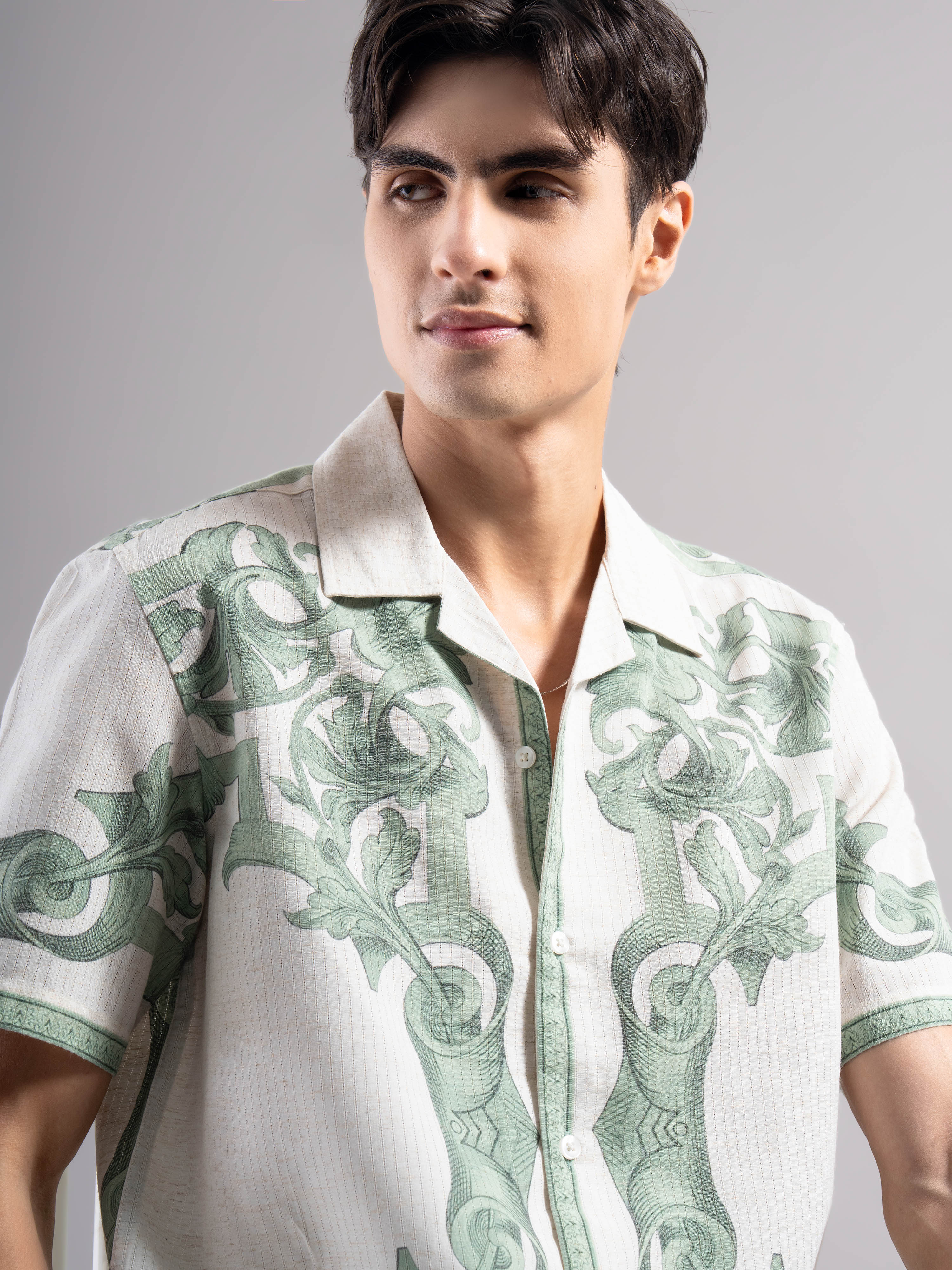 Men Polyester Printed Shirts
