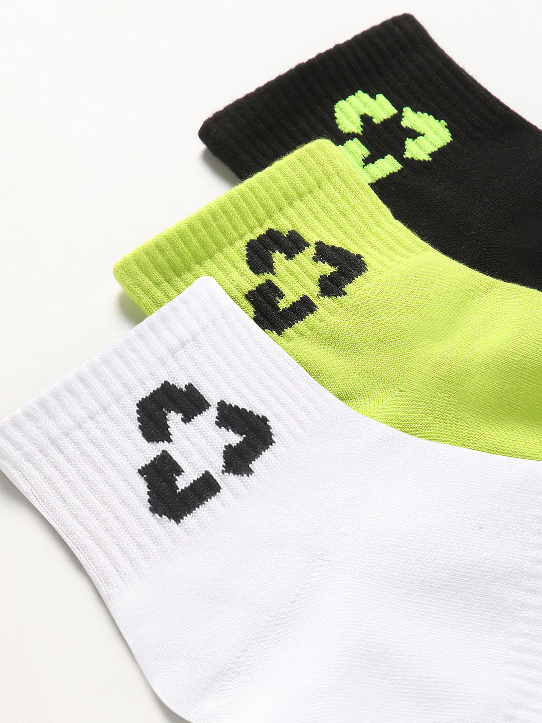 Men Pack of 3 Printed Above Ankle Length Socks