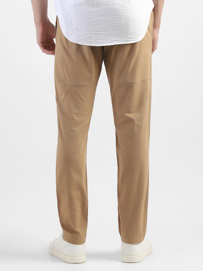 Men Khaki Jogger with 5 Pockets Elasticated Waist