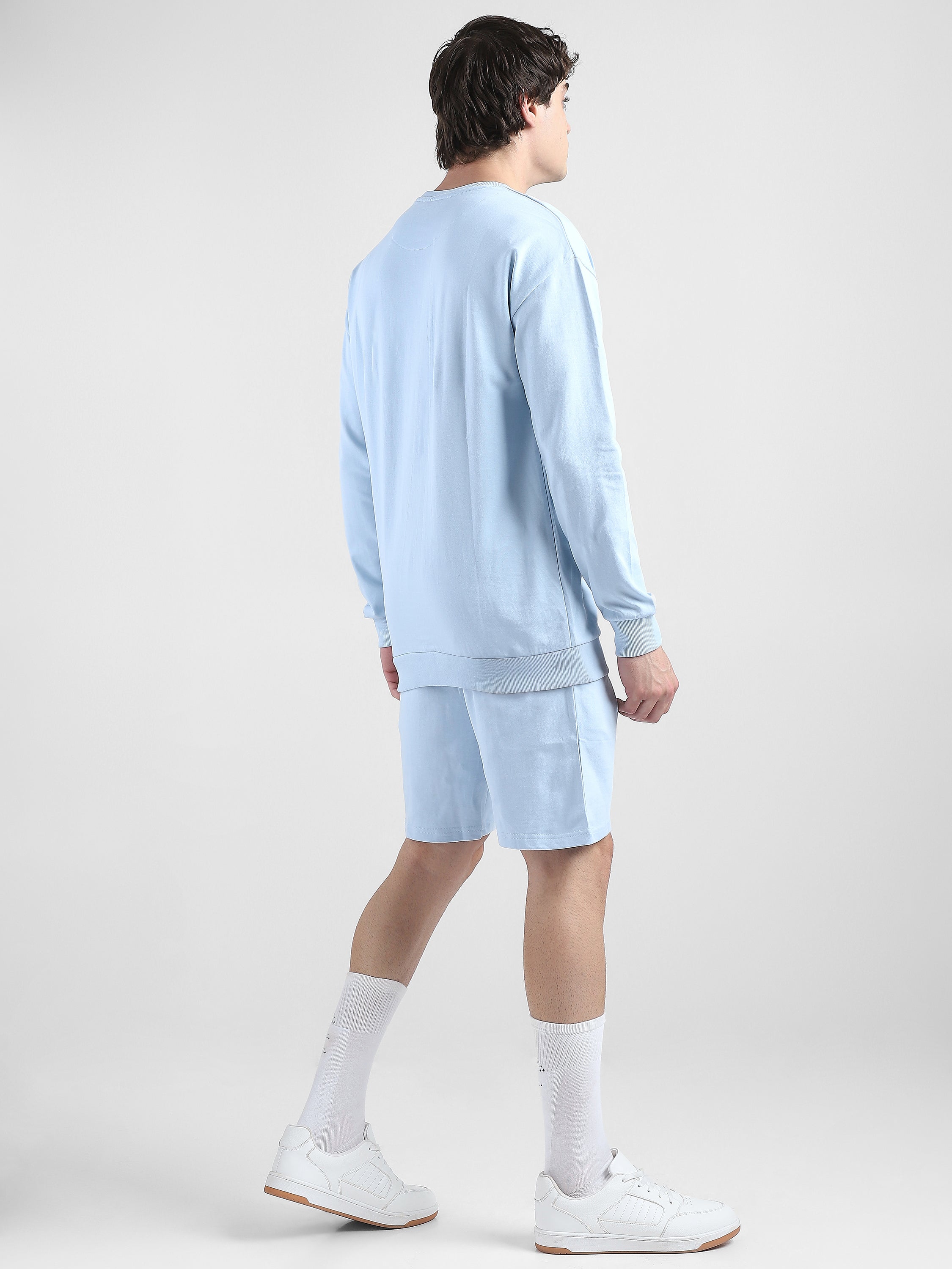 Men Blue Oversized Co-ord Set