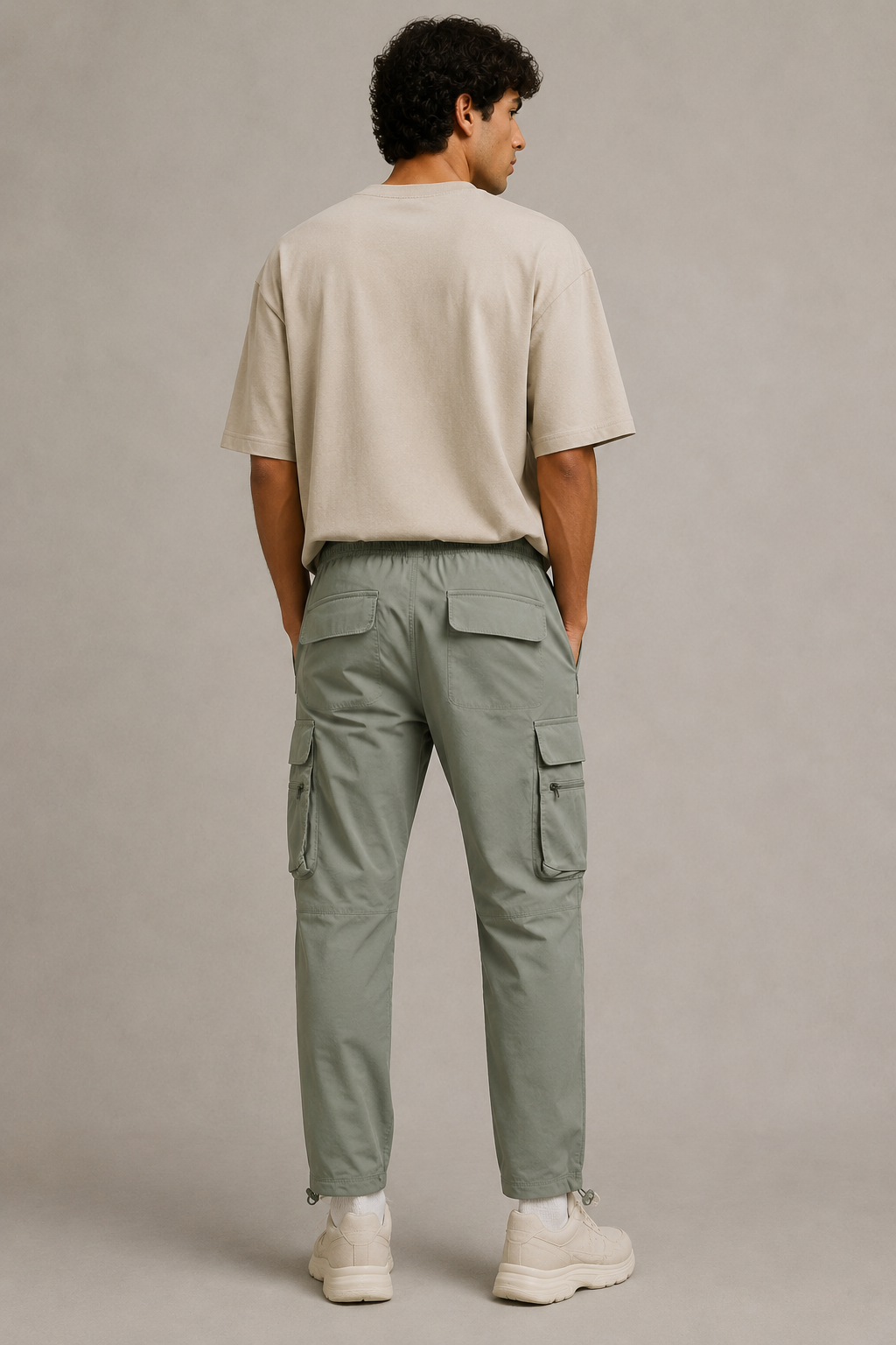 Men Olive Utility Cargo Joggers