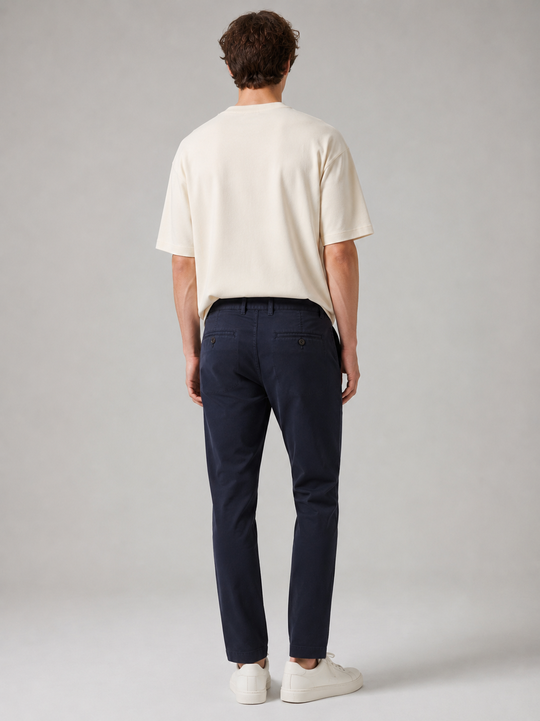 Men Navy Essential Chino Pants