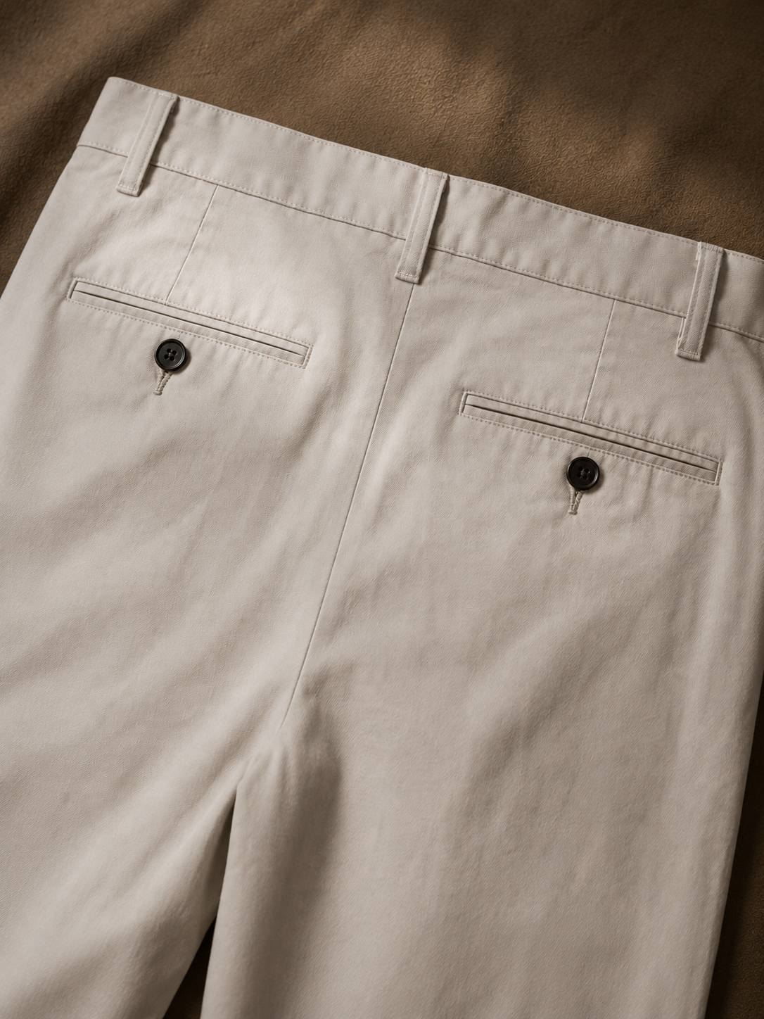 Men Cream Pleated Tailored Trousers