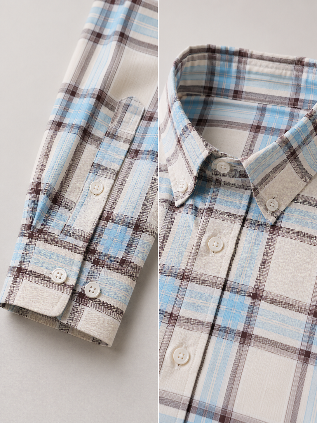Men Multi Windowpane Check Shirt