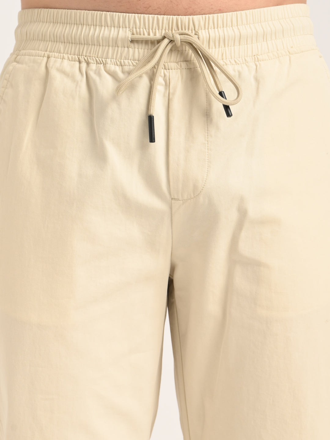 Men Cotton Pajama-Style Trousers with Drawcord