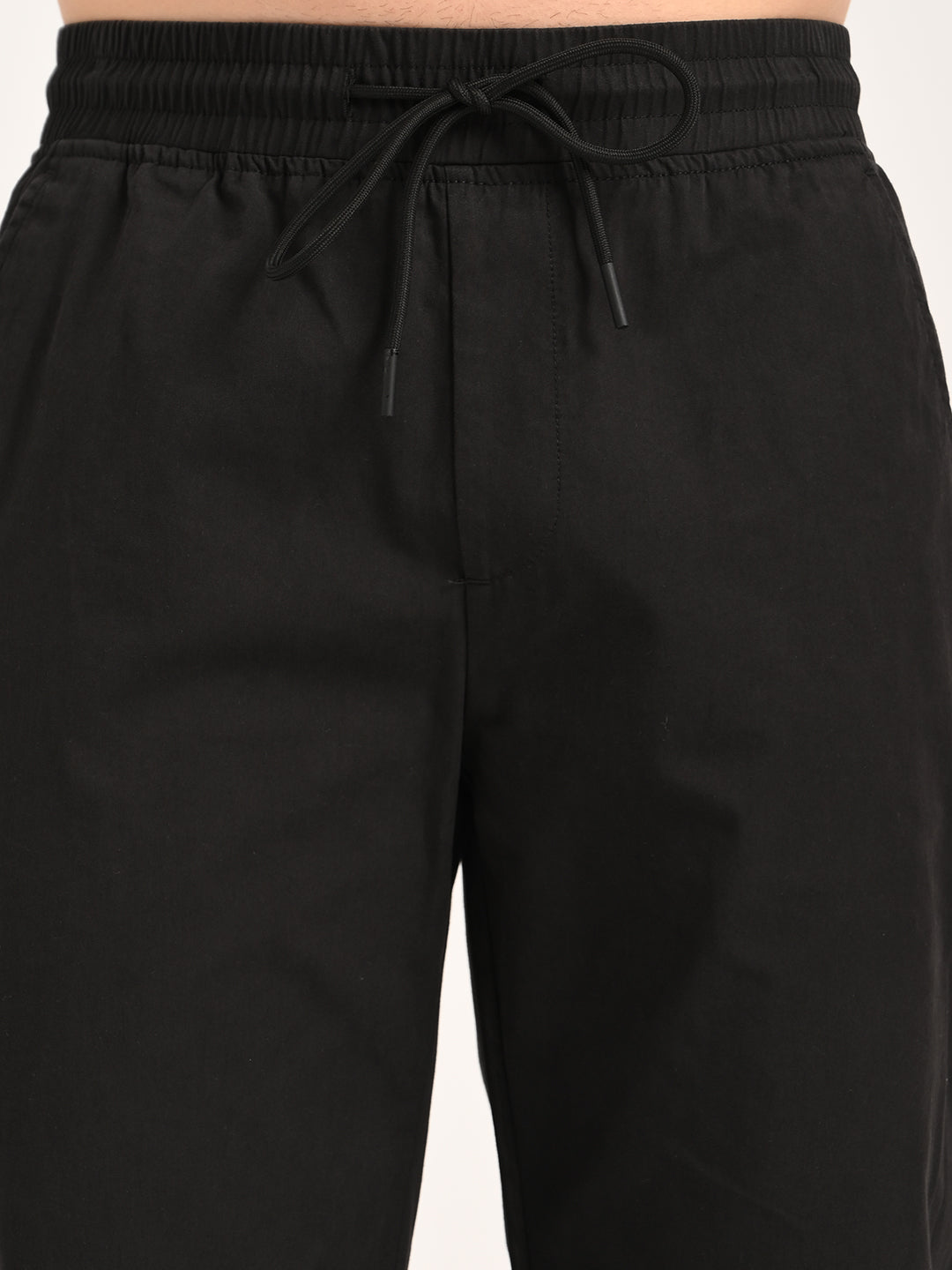Men Cotton Pajama-Style Trousers with Drawcord