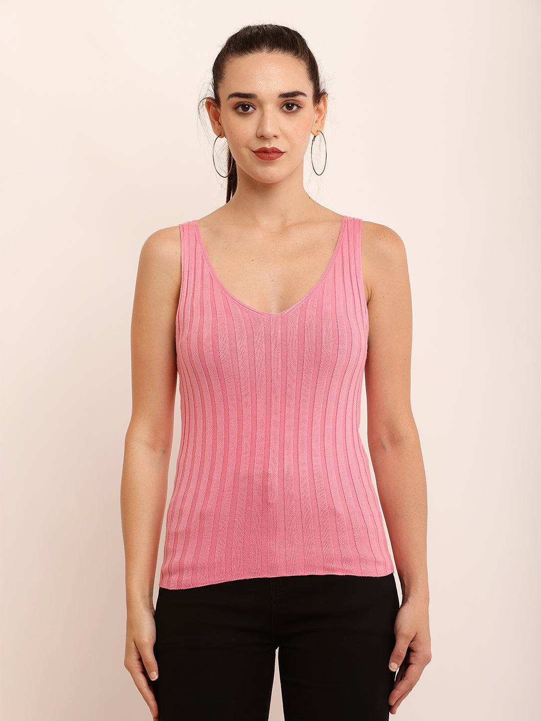 Women Cute Pink Tank Top