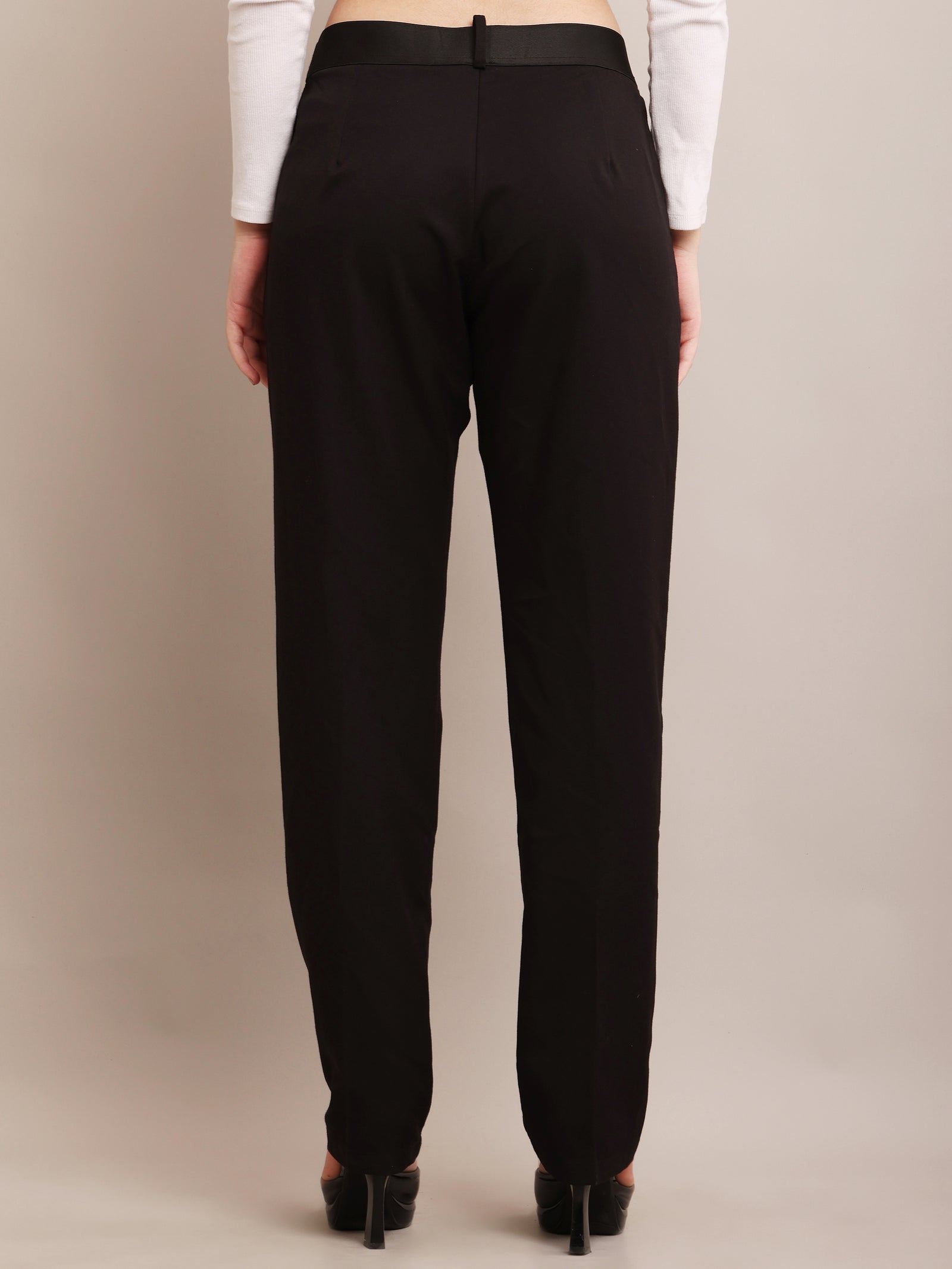 Women Polyester Pants With Pockets