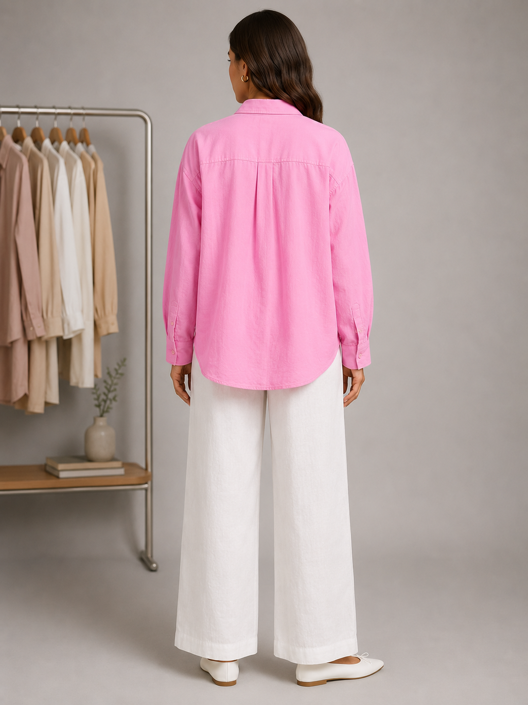 Women Pink Classic Shirt