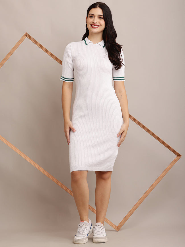 Women White Sheath Dress