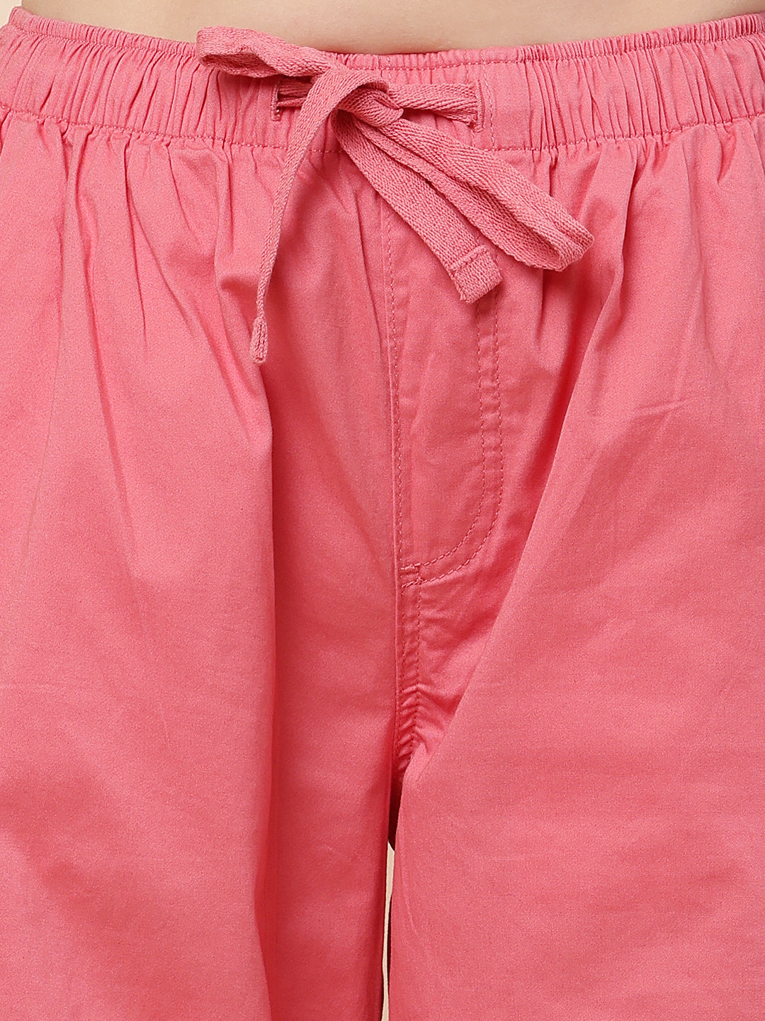 Women Pink Baggy Cargo Pants