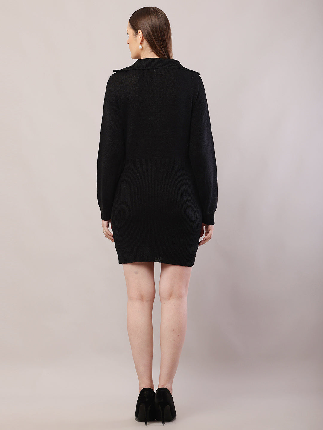 Women  Black Sweater Dress