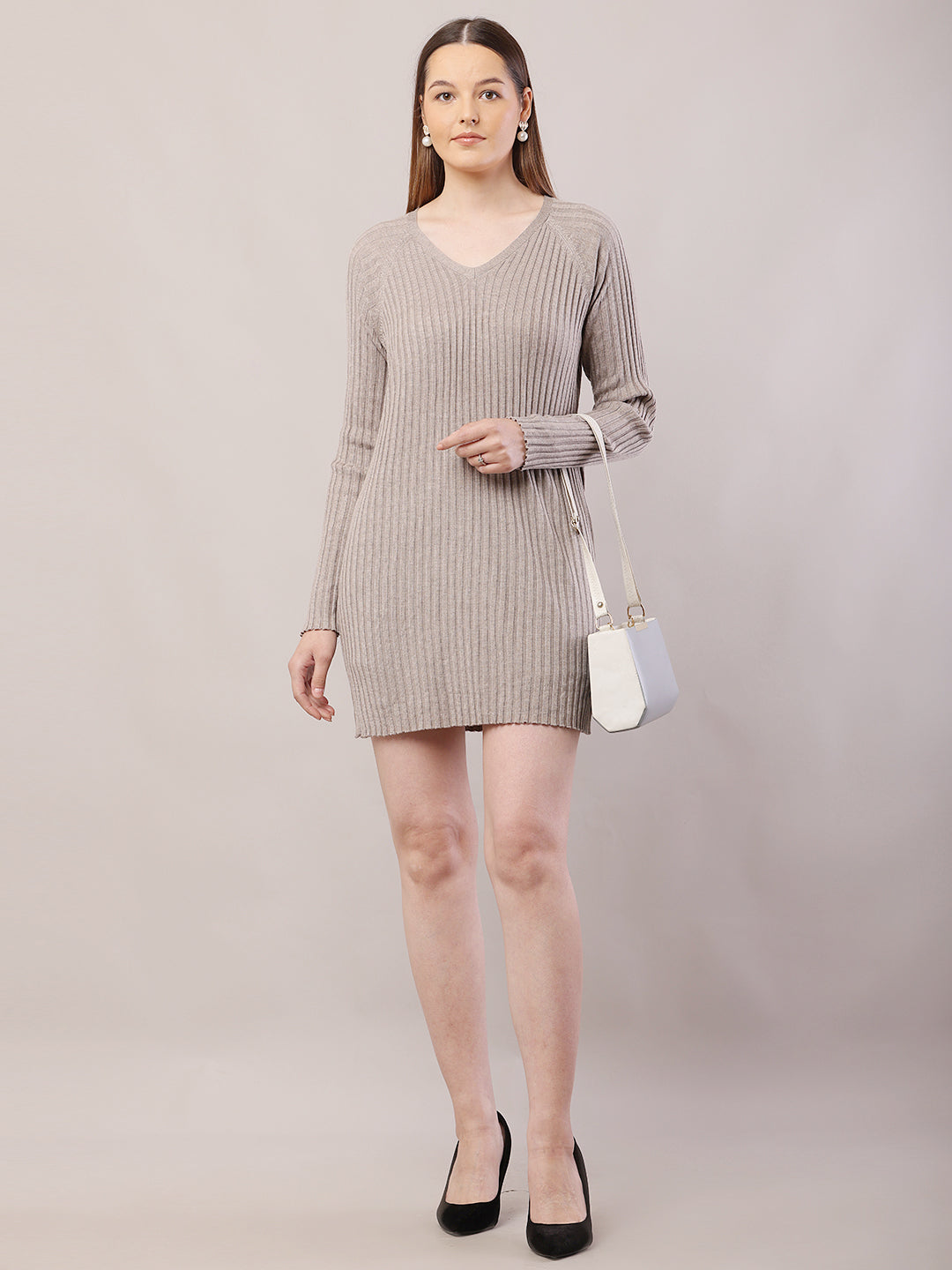 Women  Light Brown Sheath Dress