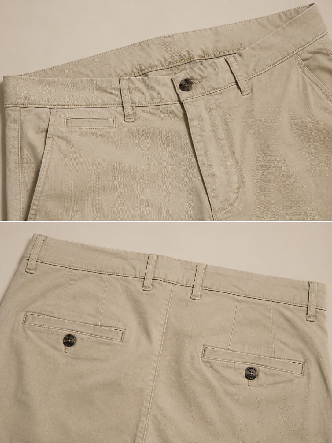 Men Light Beige Tailored Stretchable Chinos