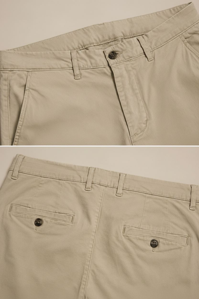 Men Light Beige Tailored Stretchable Chinos