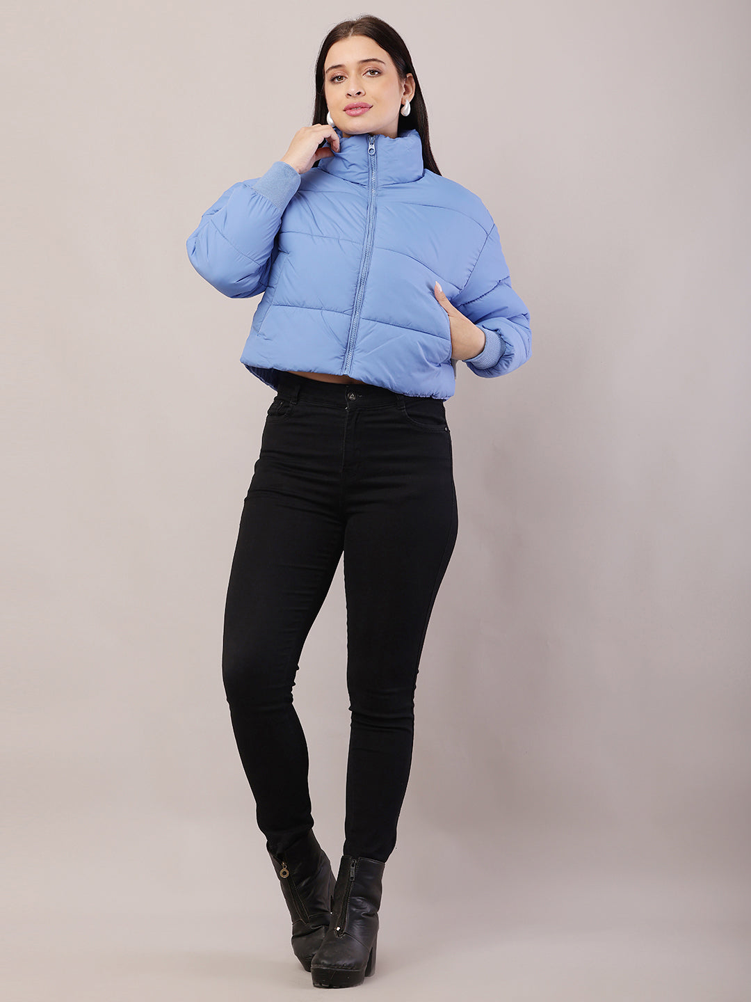 Women  Blue Puffer Jacket