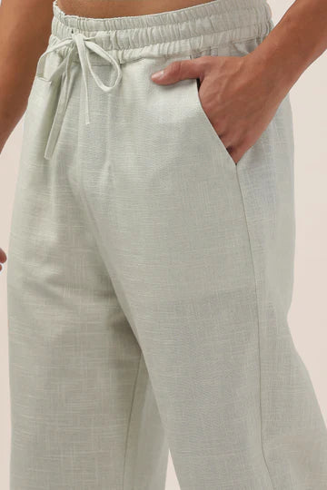 Men Pearl Garden Cotton Hemp Pants