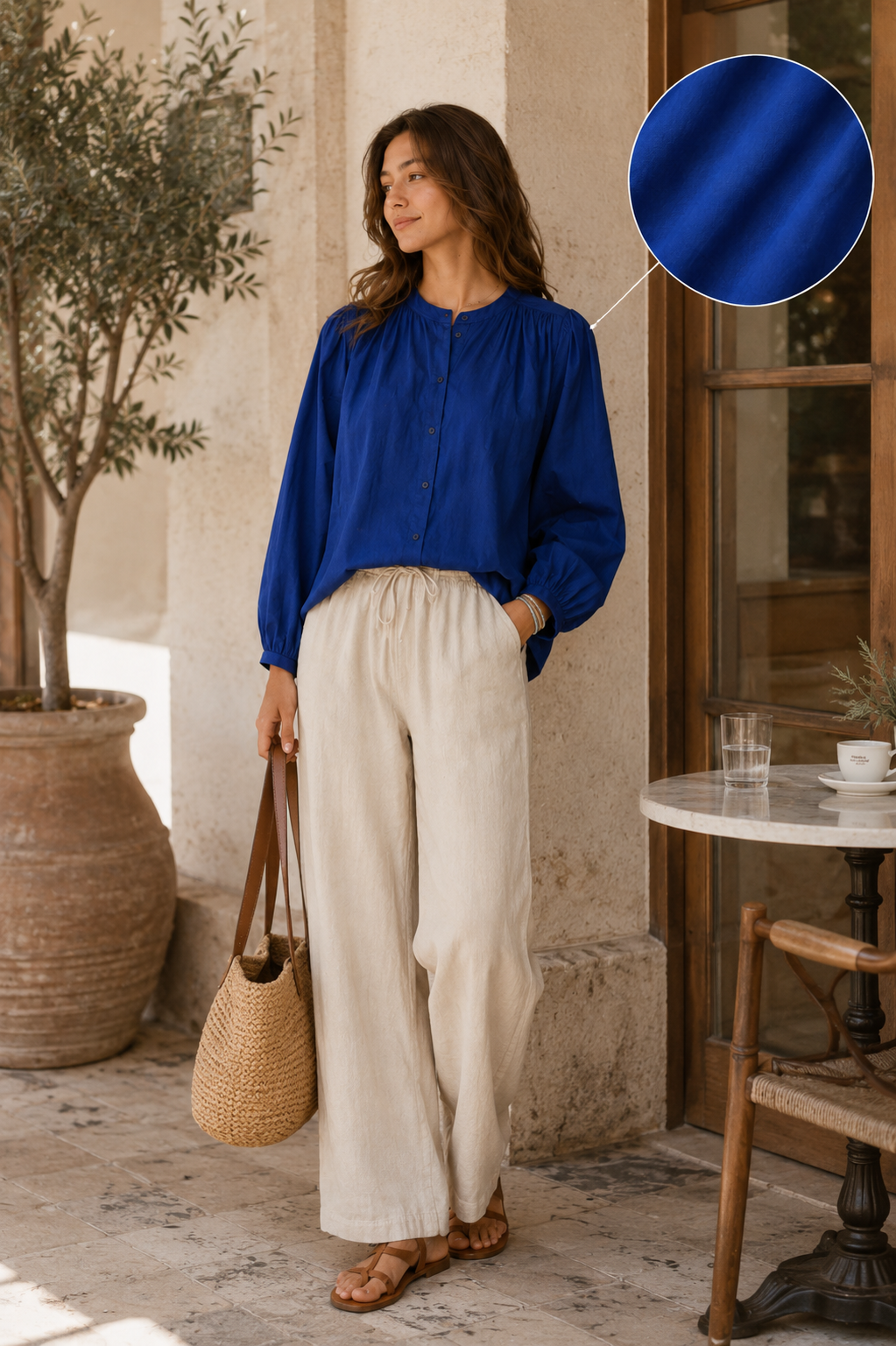 Women Fluid Silhouette Textured Shirt