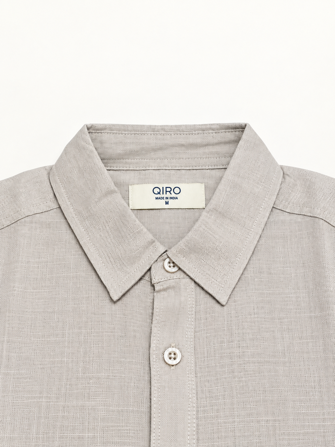 Men Ecru 100% Linen Shirt