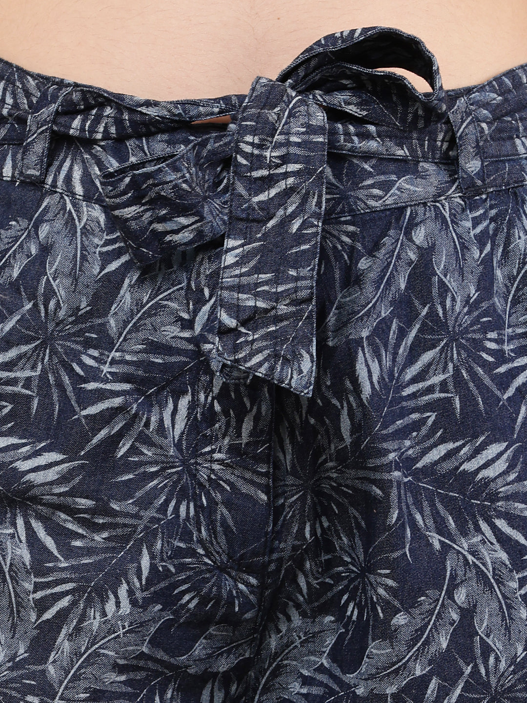 Women Blue Drawstring Waist Regular Shorts