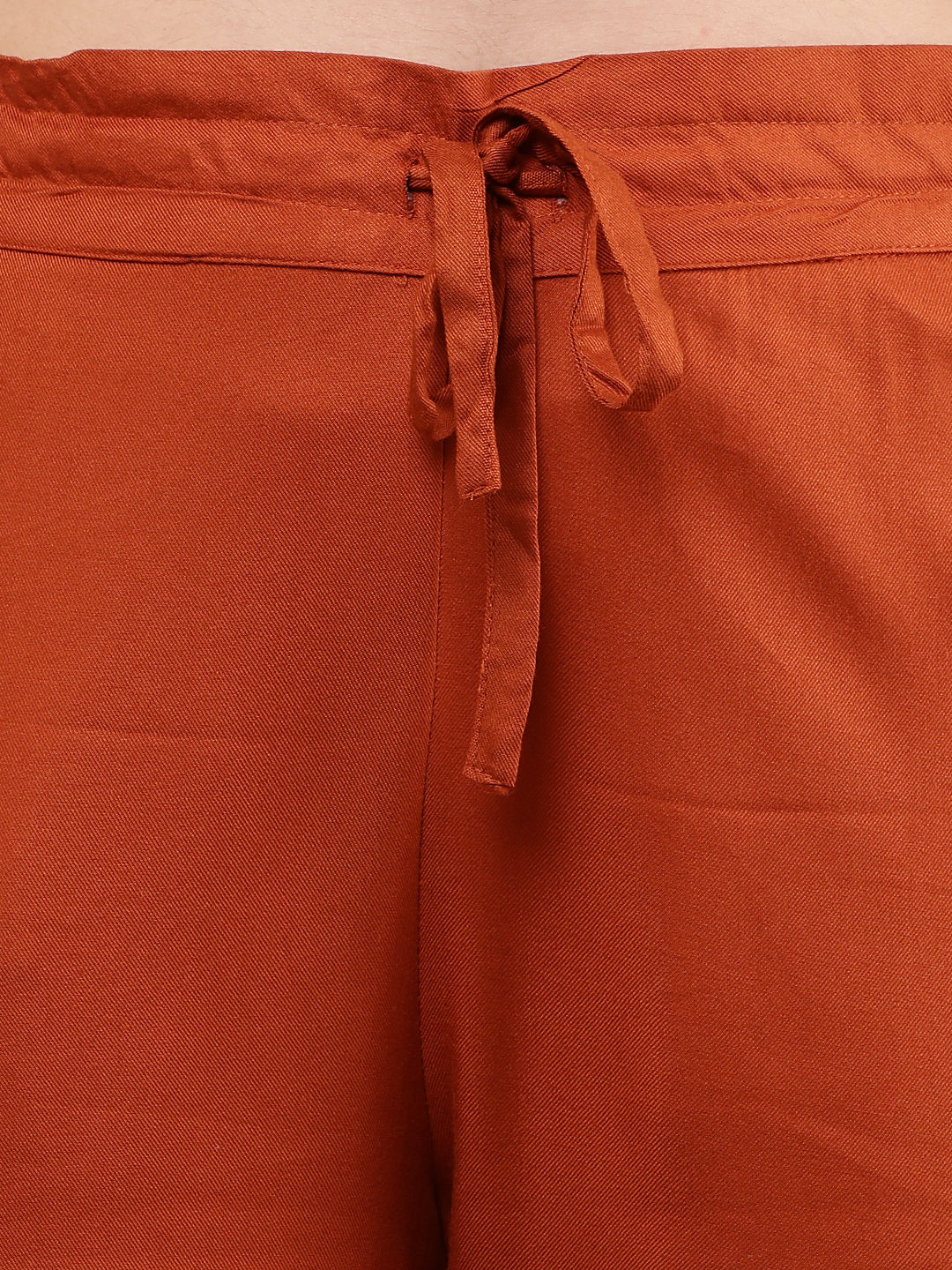 Women Brown Full Length Drawstring Waist Trouser