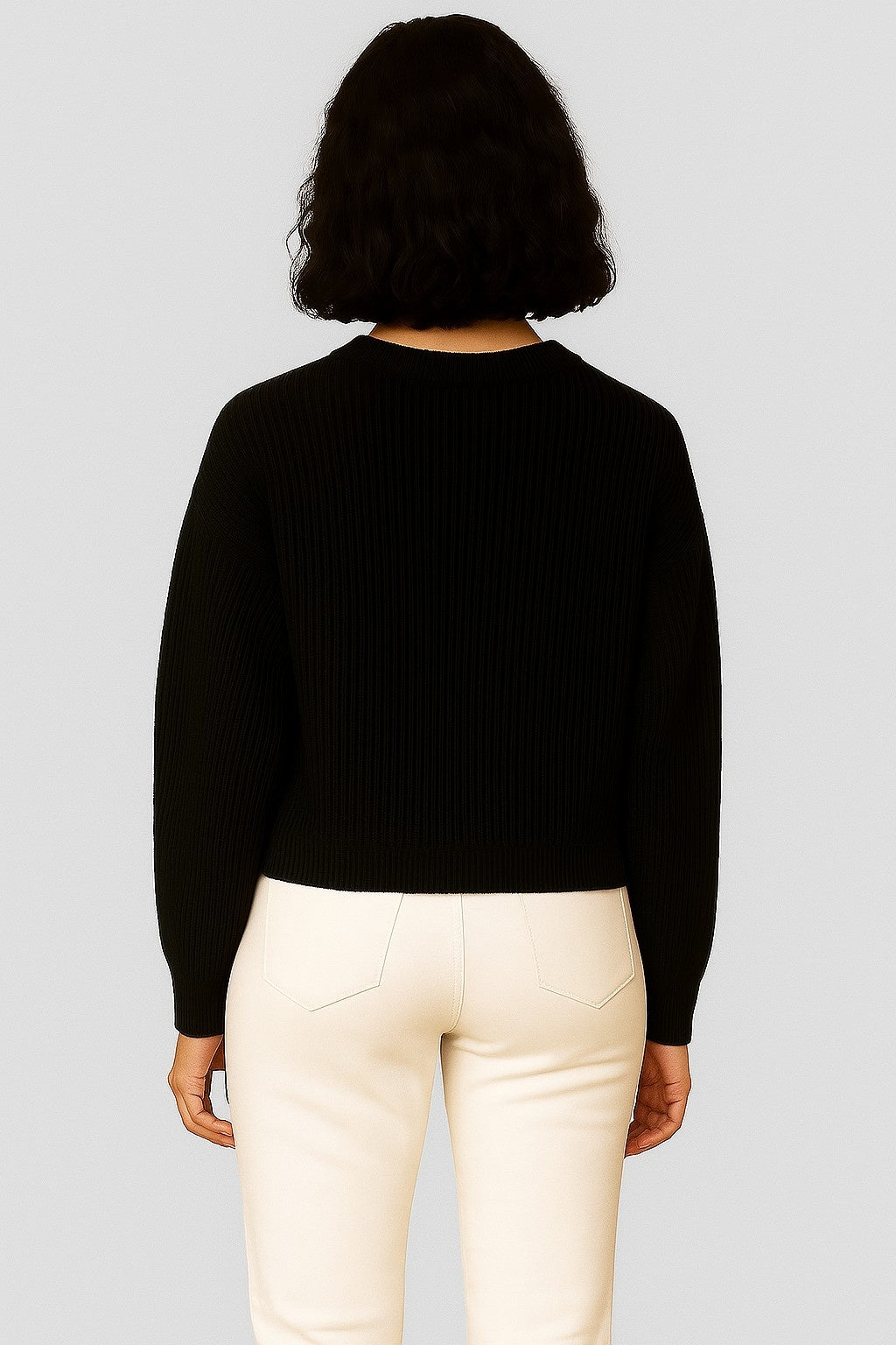Women Black Full Sleeve Sweater