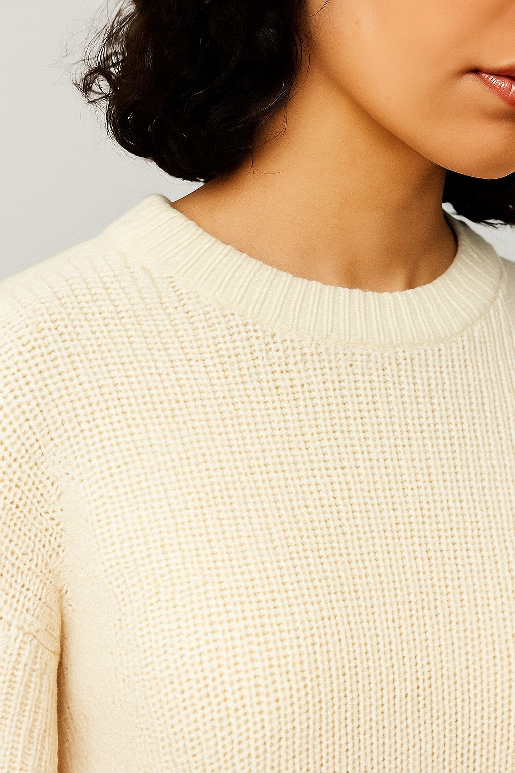 Women White Full Sleeve Sweater