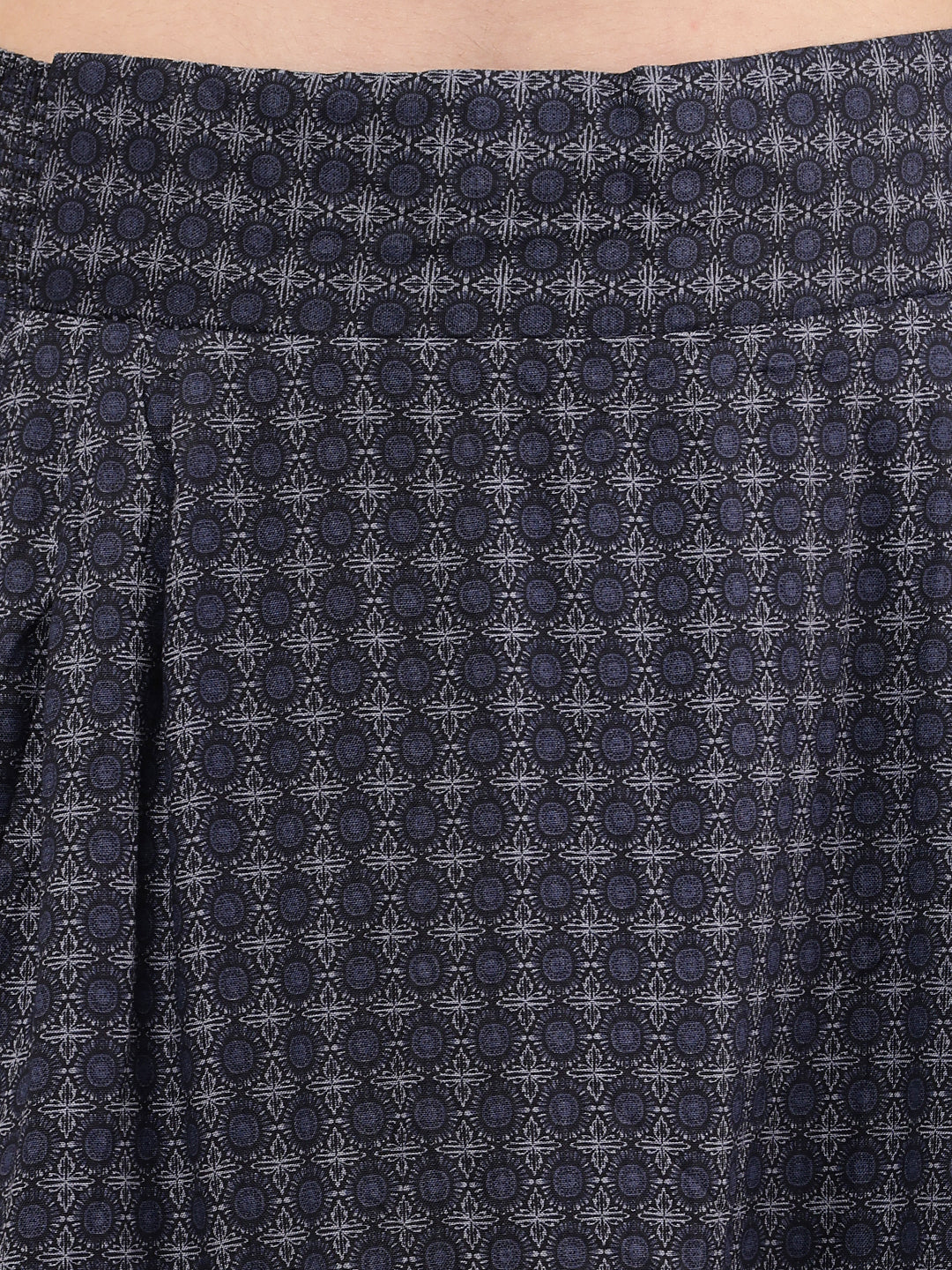 Women Blue A-Line Printed Skirt
