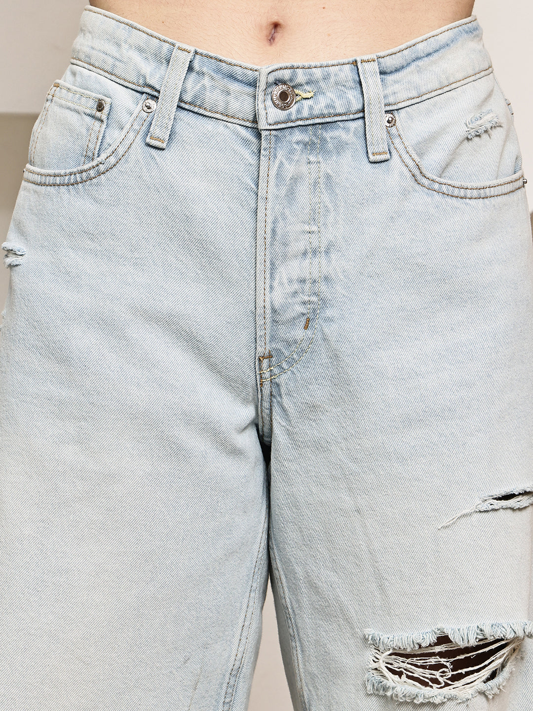 Women Light Blue Knee-Length Denim Shorts