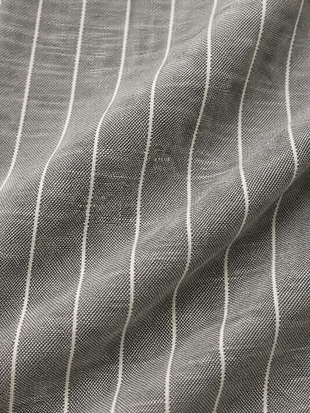 Men Grey Tailored Pinstripe Slim Shirt