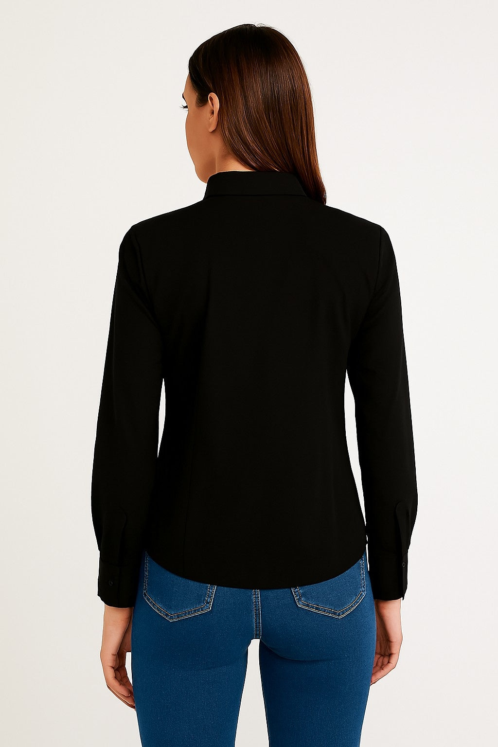 Women Cotton Black Classic Shirt
