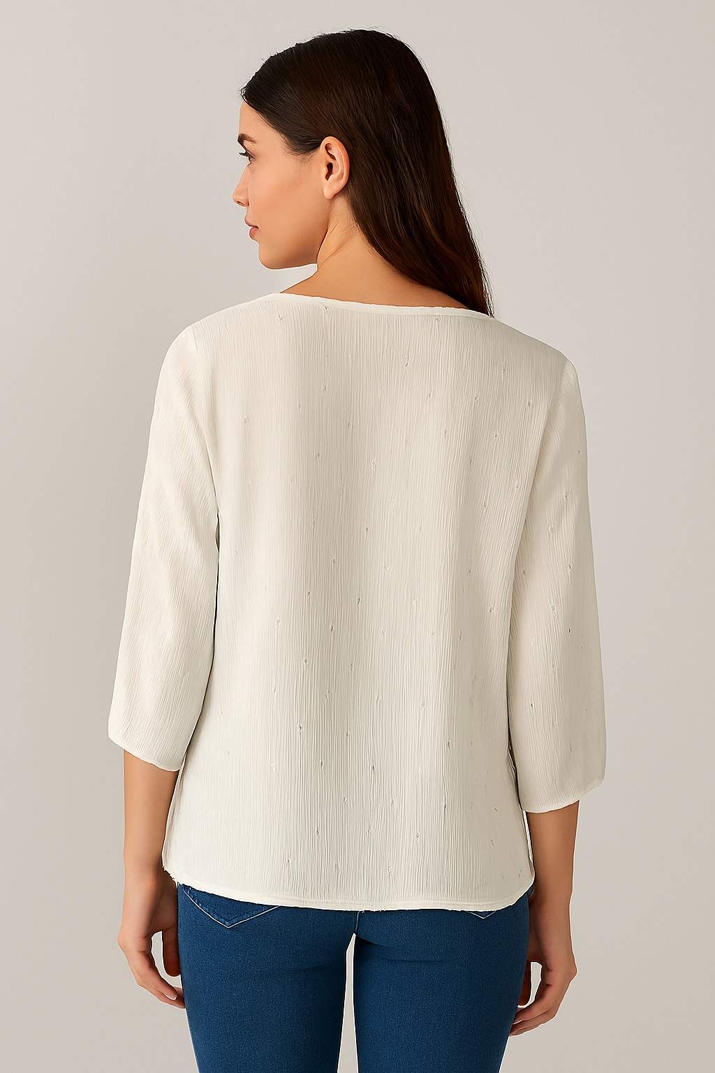 Women White Viscose Linen Shirt