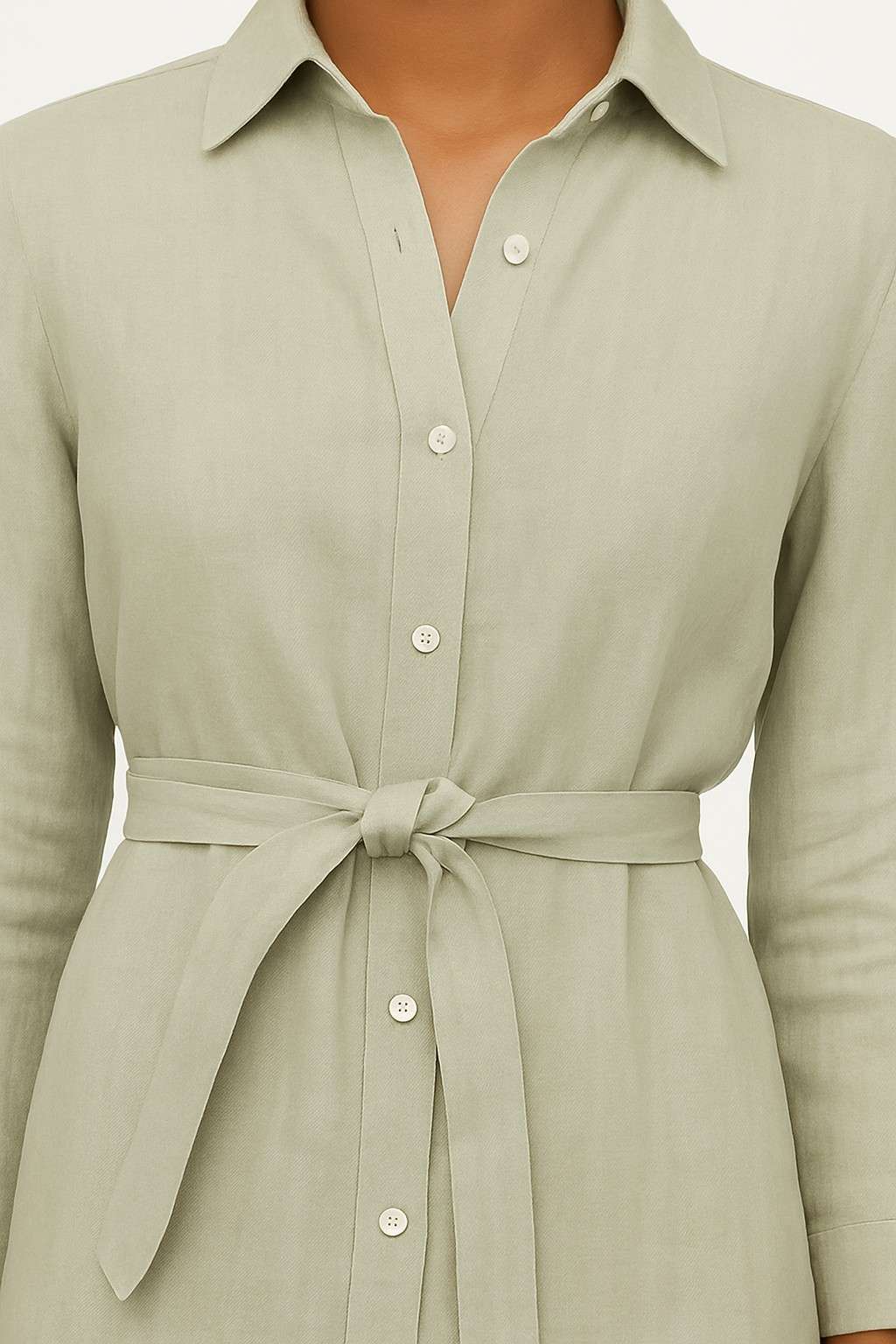 Women Grey Cotton Shirt Dress